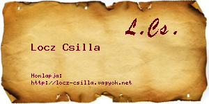 Locz Csilla névjegykártya