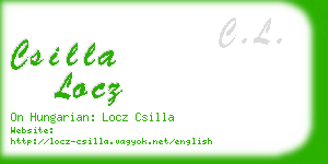 csilla locz business card